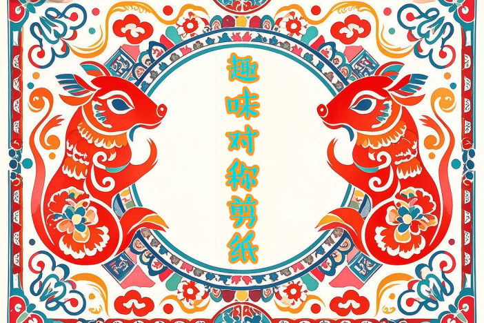 趣味对称剪纸